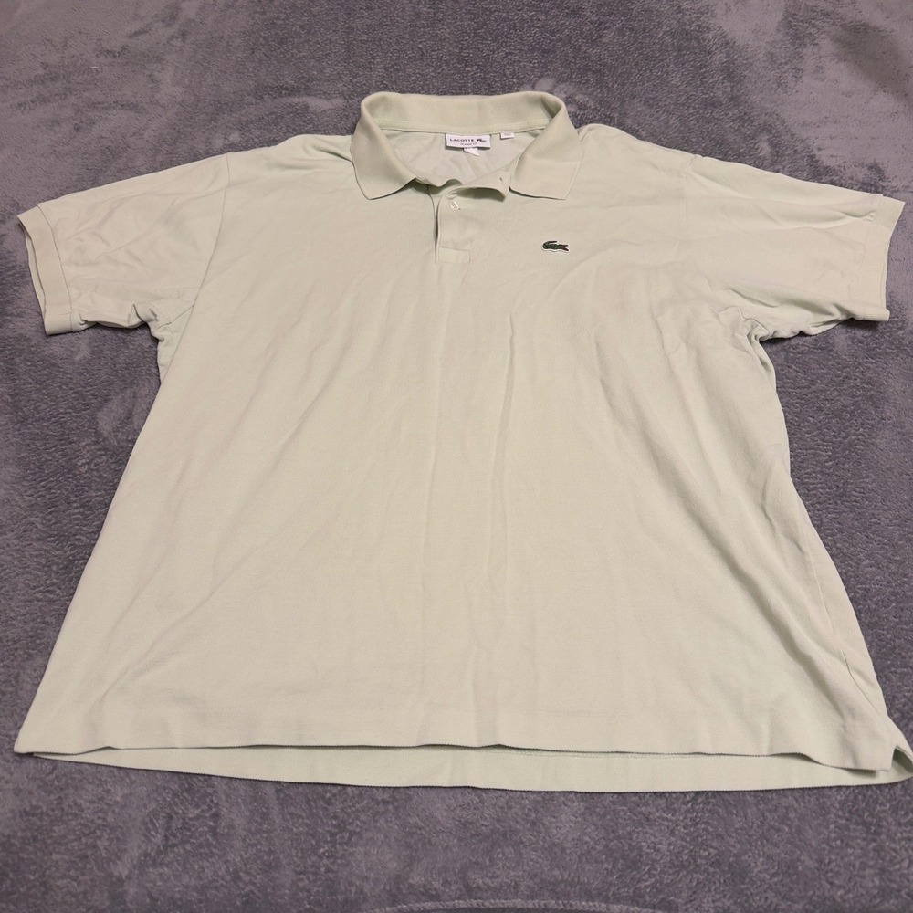 Lacoste Mens Classic Fit Polo Shirt Mint Green Cotton Pique Size 3XL FR 8